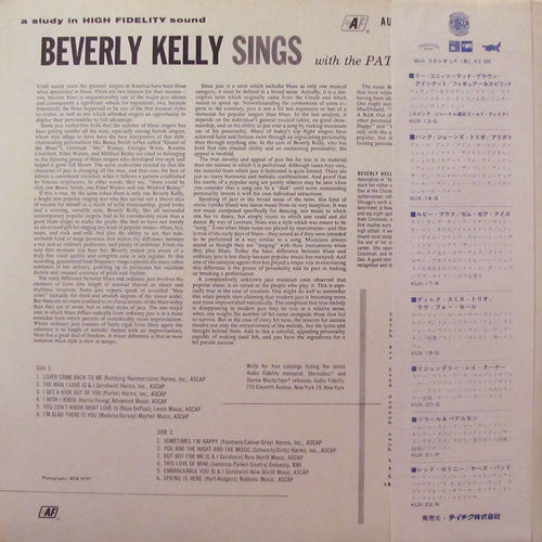 Bev Kelly - Beverly Kelly Sings With The Pat Moran Trio(LP, Album)