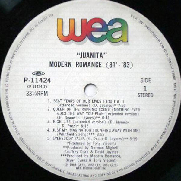 Modern Romance - Juanita - Modern Romance (81' - '83) (LP, Comp)