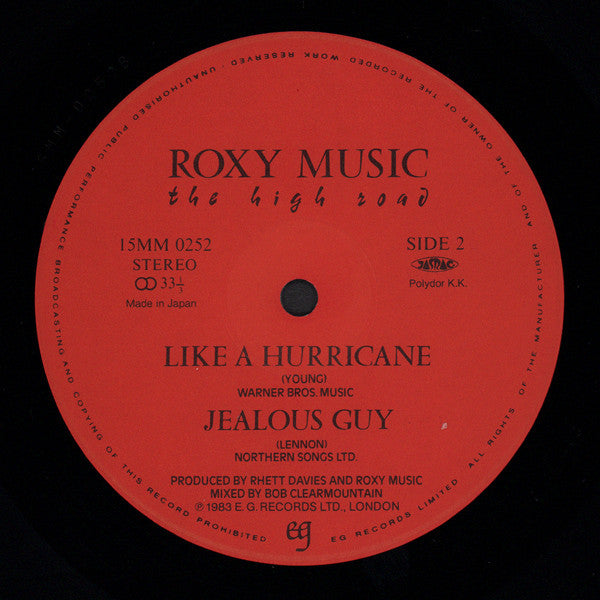 Roxy Music - The High Road (12"", MiniAlbum)