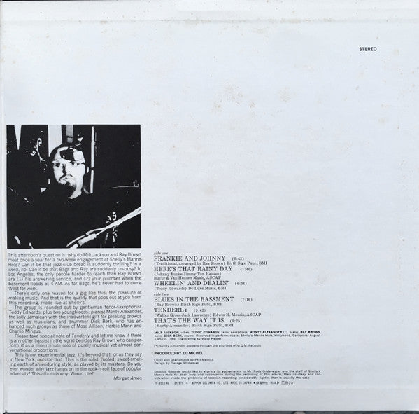 Milt Jackson Quintet - That's The Way It Is(LP, Album, RE)