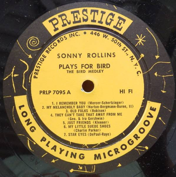 Sonny Rollins Quintet - Rollins Plays For Bird(LP, Album, Mono)
