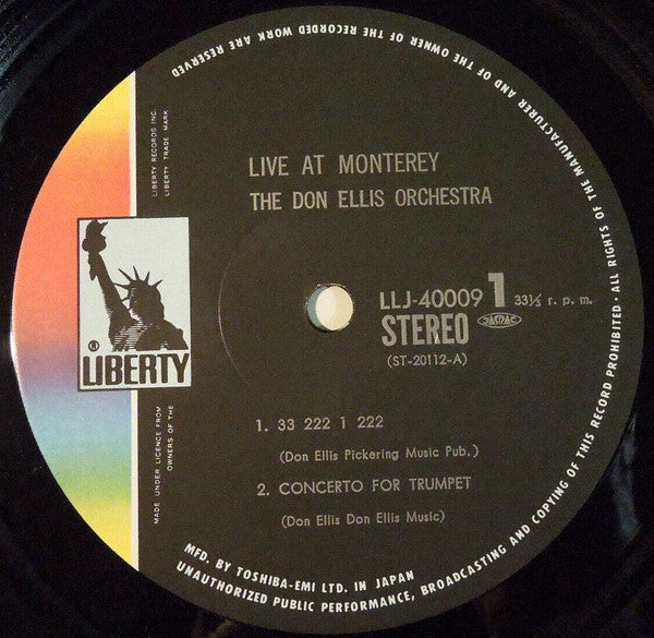 Don Ellis Orchestra* - 'Live' At Monterey ! (LP, Album, RE)