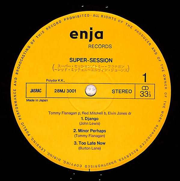 Tommy Flanagan, Red Mitchell, Elvin Jones - Super-Session (LP, Album)