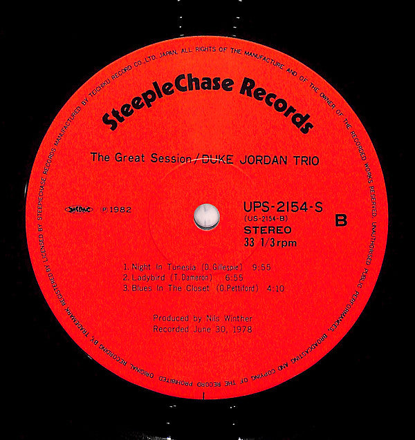 Duke Jordan Trio - The Great Session (LP, Album)