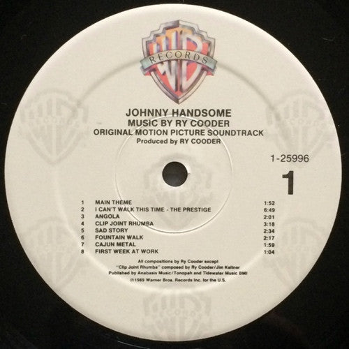 Ry Cooder - Johnny Handsome Original Motion Picture Soundtrack(LP, ...