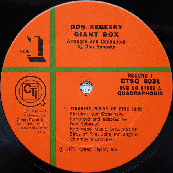 Don Sebesky - Giant Box (2xLP, Album, Quad + Box, Quad)