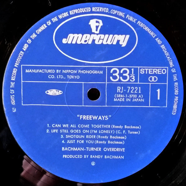 Bachman-Turner Overdrive - Freeways (LP, Album)