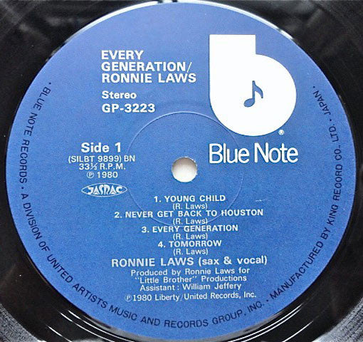Ronnie Laws - Every Generation (LP, Album)