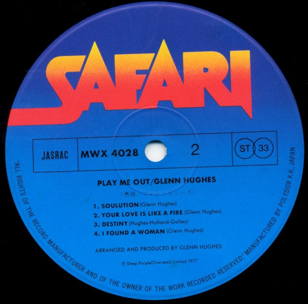 Glenn Hughes - Play Me Out (LP, Album, RE)
