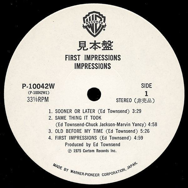 Impressions* - First Impressions (LP, Album, Promo)