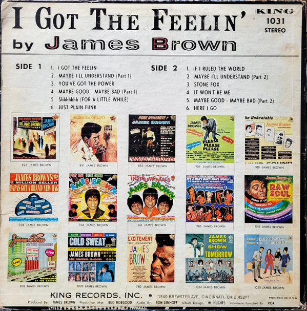 James Brown And The Famous Flames* - I Got The Feelin' (LP, Album)