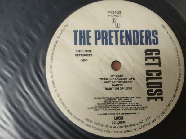 The Pretenders = プリテンダーズ* - Get Close = ゲット・クロース (LP, Album)