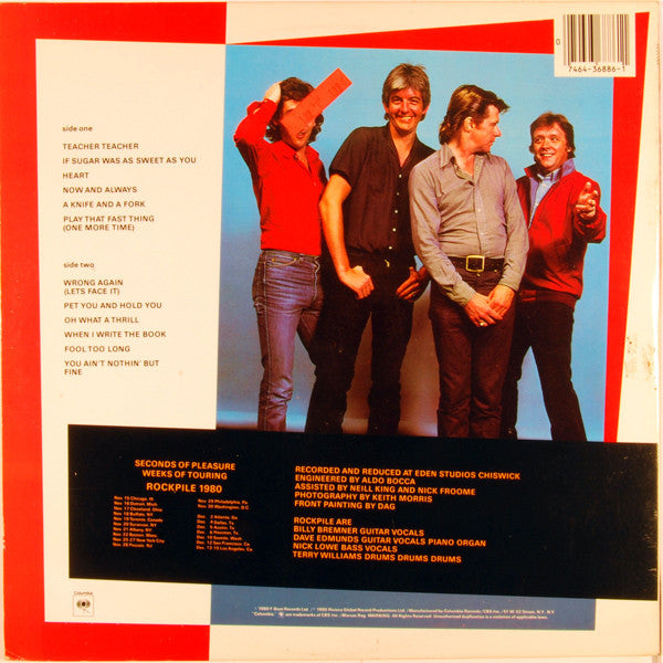Rockpile - Seconds Of Pleasure (LP, Album, San)