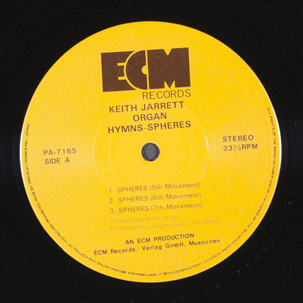 Keith Jarrett - Hymns Spheres (2xLP, Album, Gat)