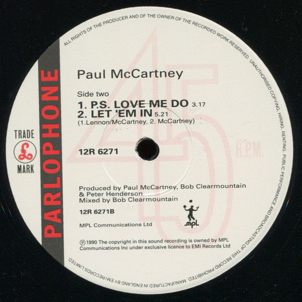 Paul McCartney - Birthday (12"", Single)