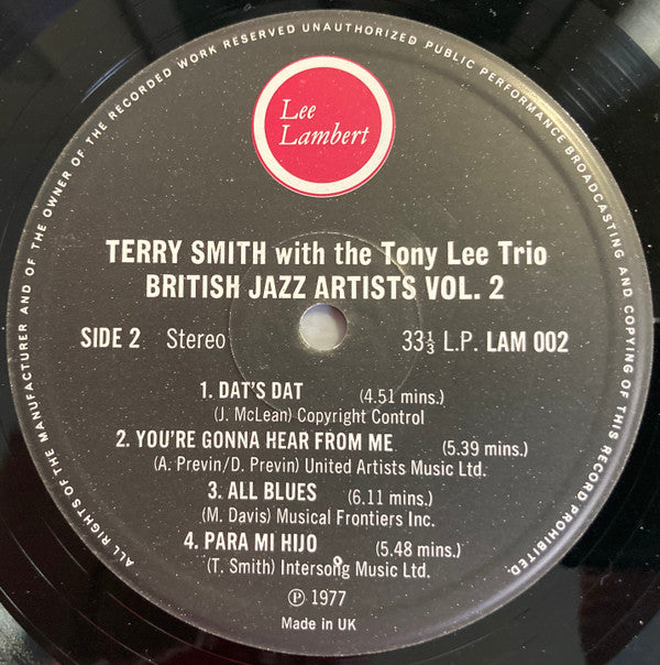 Terry Smith - British Jazz Artists Vol. 2(LP, Album)