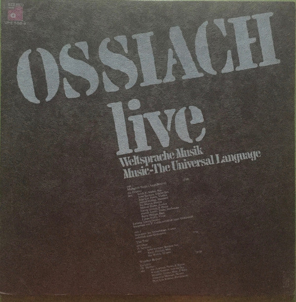 Various - Ossiach Live (LP, Album)