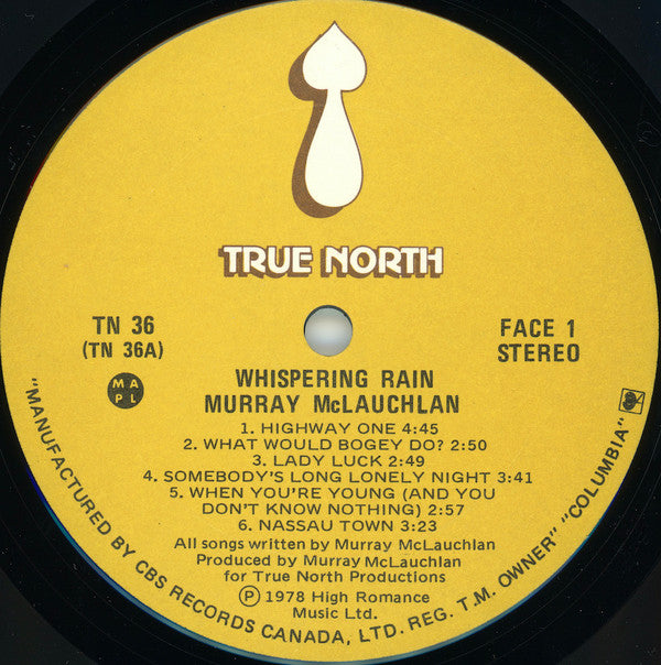 Murray McLauchlan - Whispering Rain (LP, Album)