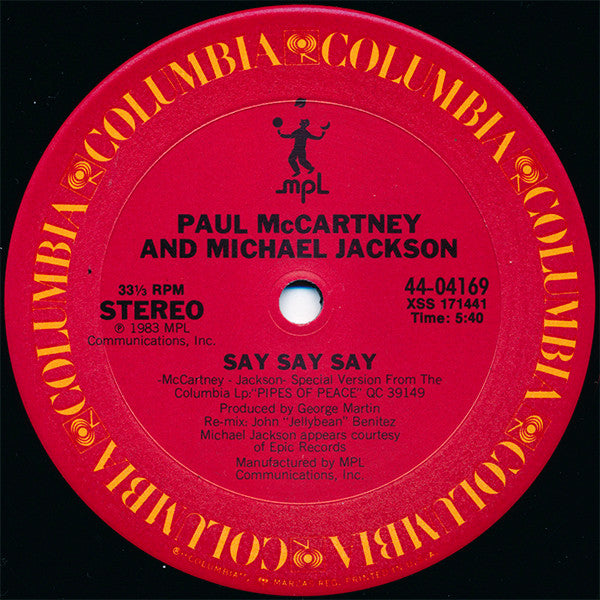 Paul McCartney And Michael Jackson - Say Say Say (12"", Pit)