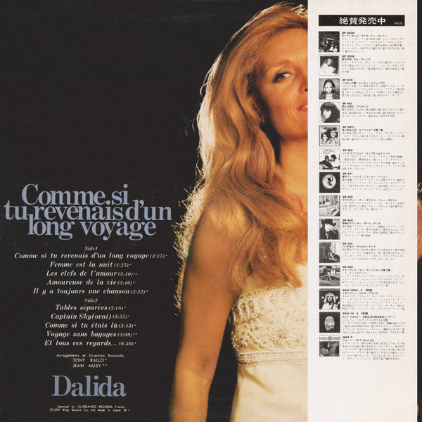 Dalida - Comme Si Tu Revenais D'un Long Voyage (LP, Album)