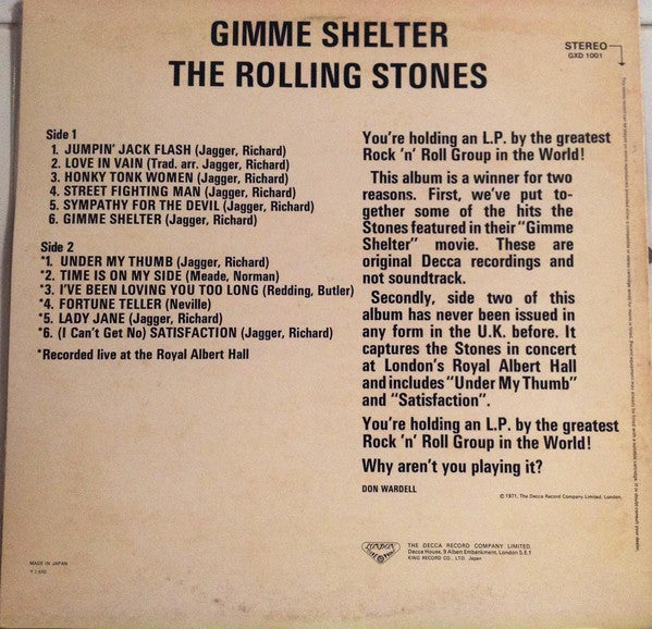 The Rolling Stones - Gimme Shelter (LP, Comp, RE)