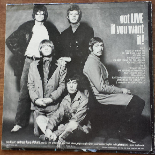 The Rolling Stones - Got Live If You Want It! (LP, Album, Mono, Mon)