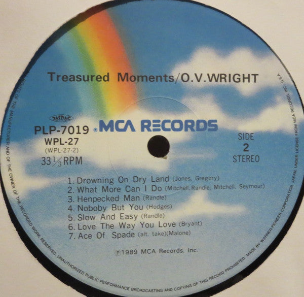 O.V. Wright - Treasured Moments (LP, Comp)