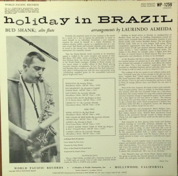 Bud Shank - Holiday In Brazil (LP, Album, Ltd, RE)