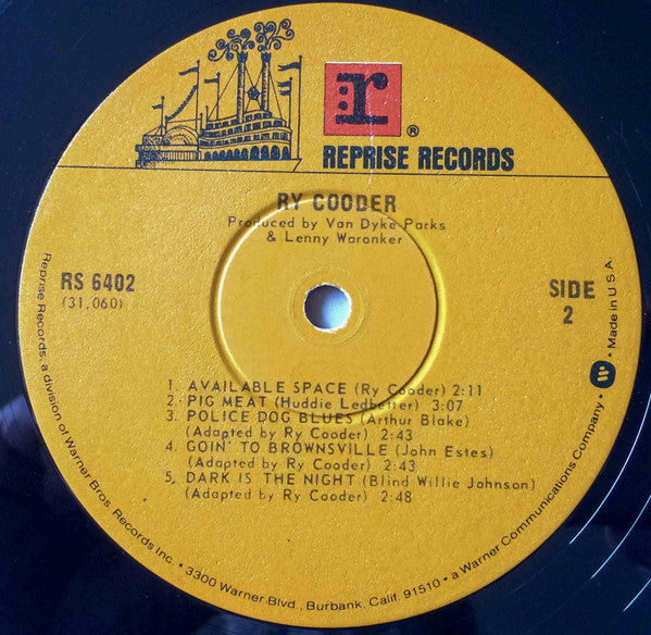 Ry Cooder - Ry Cooder (LP, Album, RE, Win)