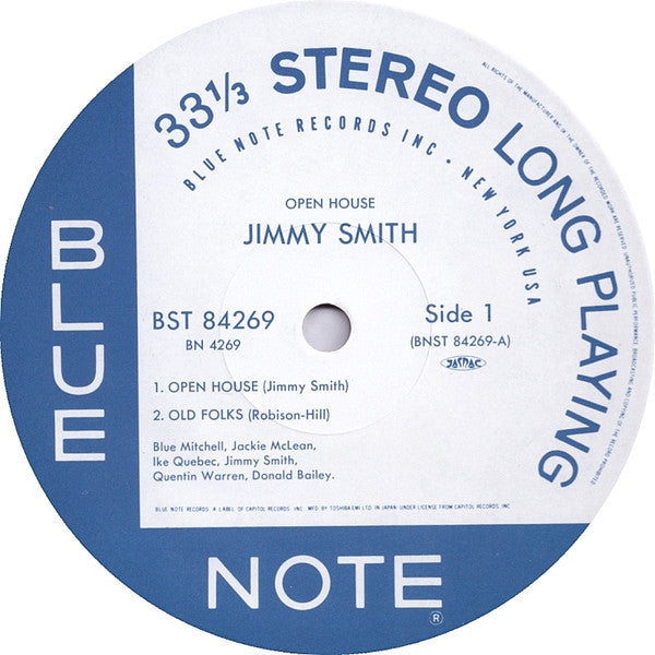 The Incredible Jimmy Smith* - Open House (LP, Album, Ltd, RE)