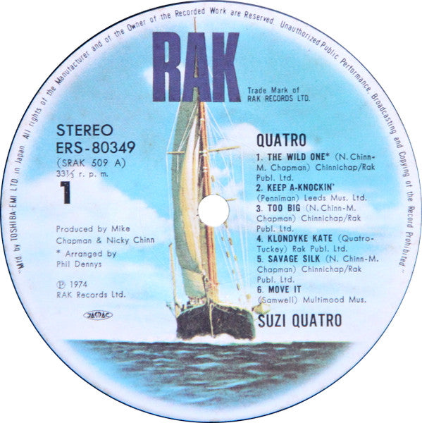 Suzi Quatro - Quatro (LP, Album, RE, Gat)