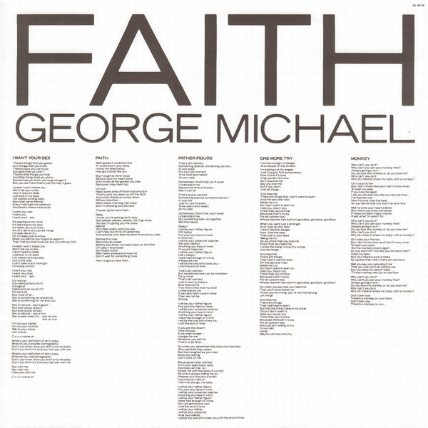 George Michael - Faith (Laserdisc, 12"", S/Sided, NTSC, CLV)