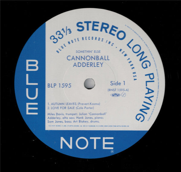 Cannonball Adderley - Somethin' Else (LP, Album, RE)