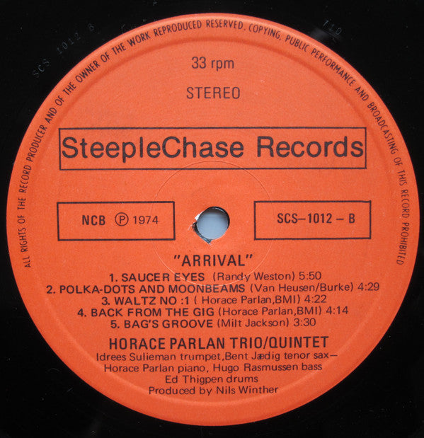 Horace Parlan - Arrival (LP, Album)