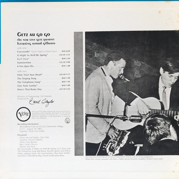 The New Stan Getz Quartet - Getz Au Go Go(LP, Album, RE)