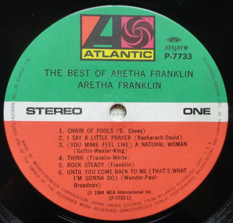 Aretha Franklin - The Best Of Aretha Franklin (LP, Comp)