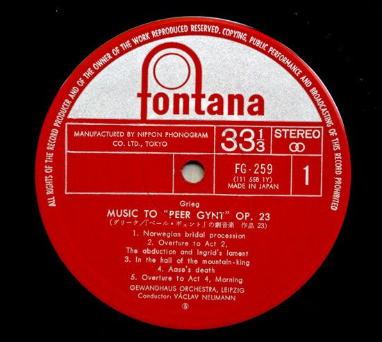 Edvard Grieg - Music To Peer Gynt Op.23(LP, RE)