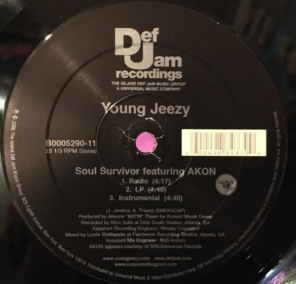 Young Jeezy - Soul Survivor (12"", Single)