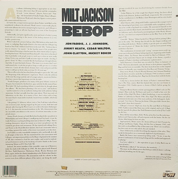 Milt Jackson - Bebop (LP, Album)