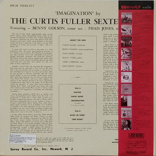 The Curtis Fuller Sextette* - Imagination (LP, Album, Mono, RE)