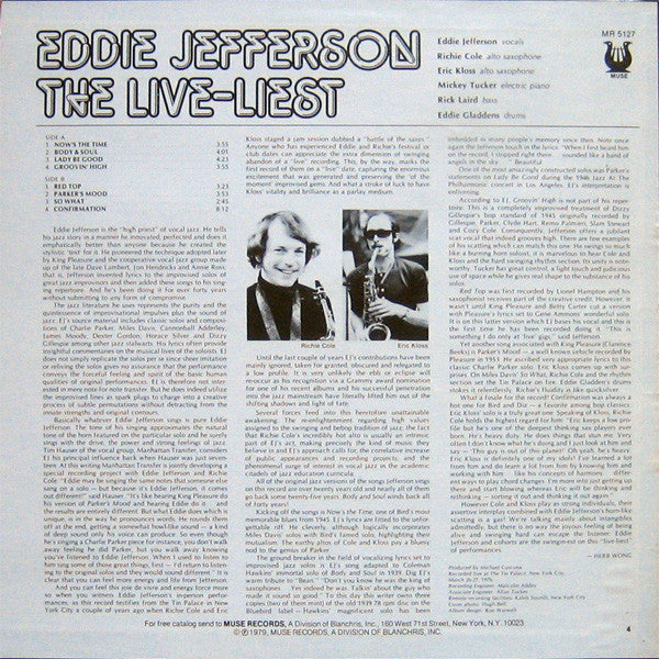 Eddie Jefferson - The Live-Liest (LP, Album)