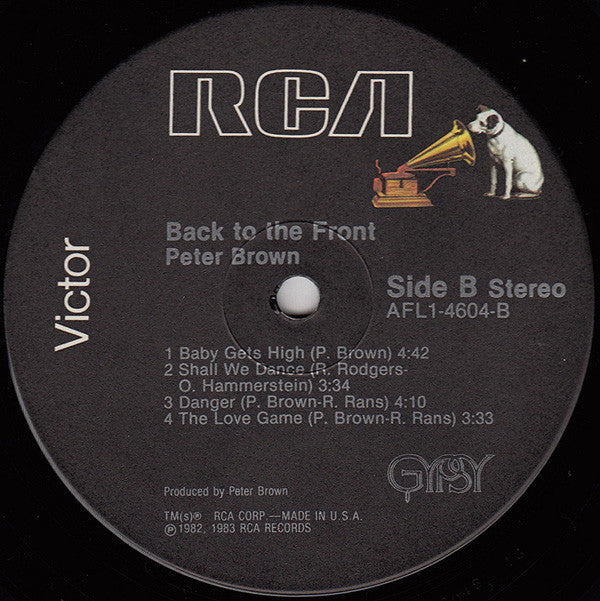 Peter Brown (2) - Back To The Front (LP, Album)