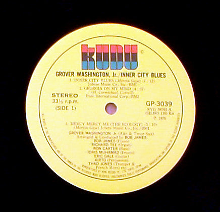 Grover Washington, Jr. - Inner City Blues (LP, Album, RP)
