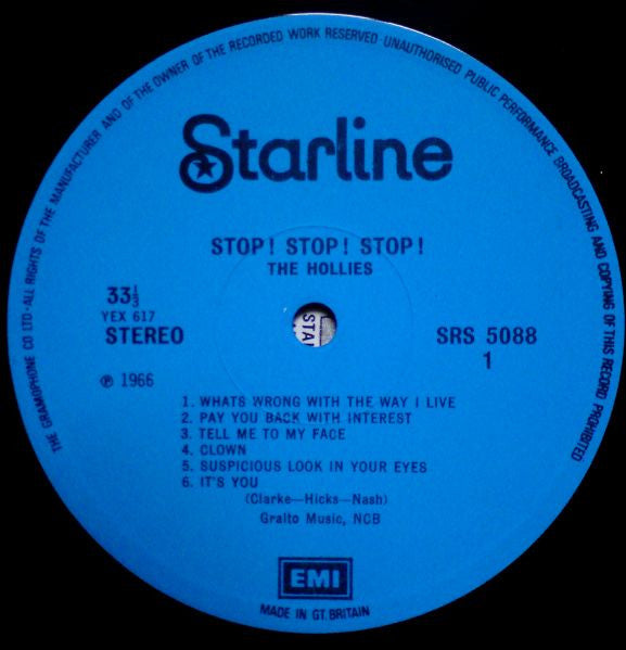 The Hollies - Stop! Stop! Stop! (LP, Album, RE)