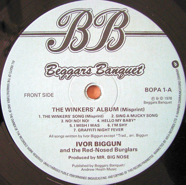 Ivor Biggun & The Red-Nosed Burglars - The Winker's Album (Misprint...