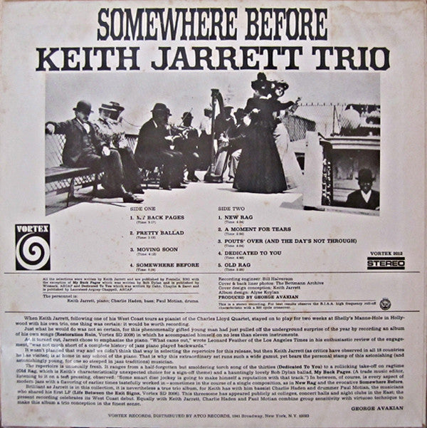 Keith Jarrett Trio - Somewhere Before = サムホエア・ビフォー(LP, Album, RE)