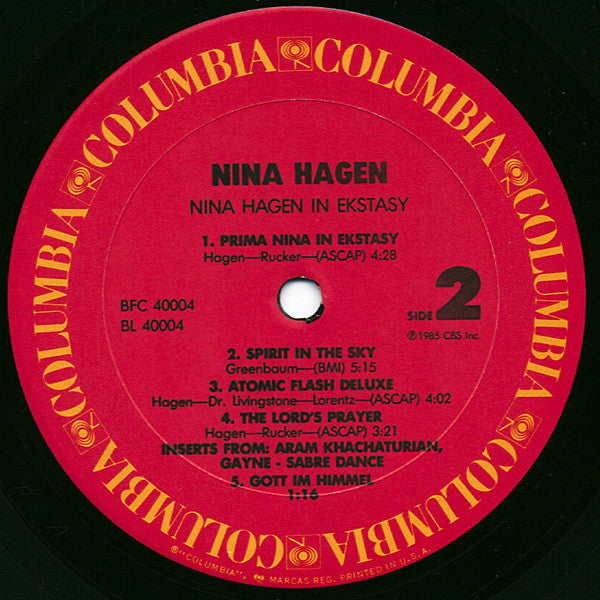 Nina Hagen - In Ekstasy (LP, Album)