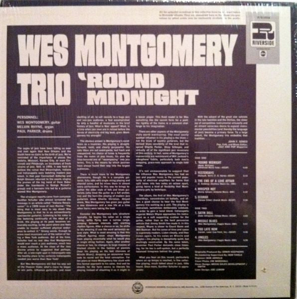 Wes Montgomery Trio* - 'Round Midnight (LP, Album, RE, RM)