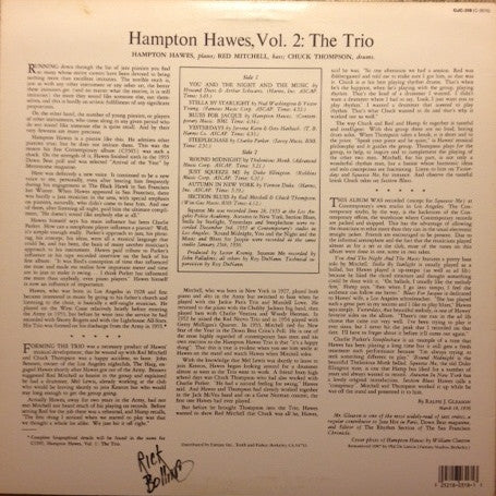 Hampton Hawes - This Is Hampton Hawes Vol. 2: The Trio (LP, Album)