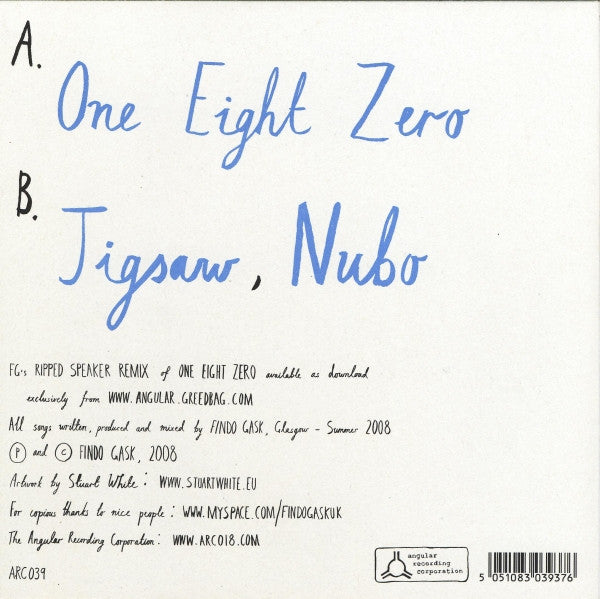 Findo Gask - One Eight Zero (7"")